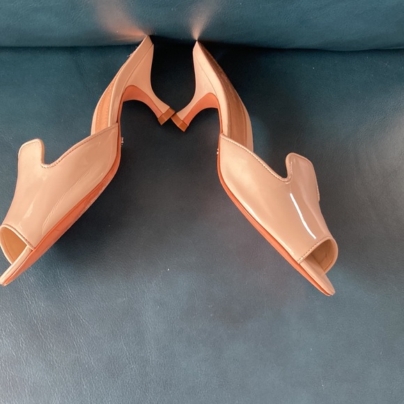 Schutz Kitten Heel Patent Peep-Toe Mule with Leather Insole & Outsole EU 40 - Picture 6 of 8